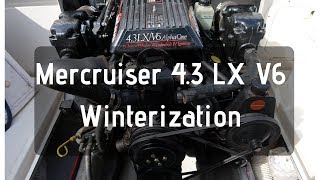 Mercruiser 43 LX V6 Winterization [upl. by Ayikat]