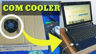 DIY  FAÇA SEU SUPORTE PARA NOTEBOOK DE PAPELÃO COM COOLER  Caseiro [upl. by Nylessoj]