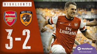 WHAT A COMEBACK  Arsenal 32 Hull City  Emirates FA Cup Final highlights  2014 [upl. by Maxma]