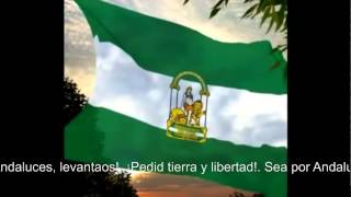 Himno de Andalucía Versión los pueblos y con la letra impresa [upl. by Ferrigno]