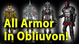 Elder Scrolls Oblivion All Armor  DLC in 5 Minutes [upl. by Kowatch]