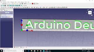 FreeCAD BuchstabenText einfügen  Namensschild Tutorial Deutsch [upl. by Auqenat]