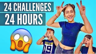 24 CHALLENGES IN 24 HOURS  Rimorav Vlogs [upl. by Brian]