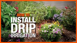 How to Install Drip Irrigation  The Home Depot [upl. by Drolyag]