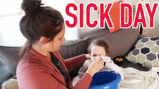 SICK DAY ROUTINE 3 KIDS WITH THE FLU [upl. by Allenrac840]