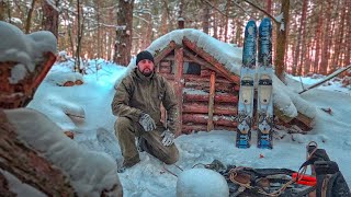 DUGOUT life Dugout in winter solo camping dugout [upl. by Nabala748]