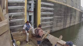 Flatboat Patience Ohio river Lock [upl. by Ased211]