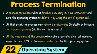 Operation on Processes – Process Termination [upl. by Clementia945]