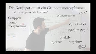 Konjugation Gruppenisomorphismus  Beweis Algebra [upl. by Vin]