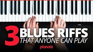 3 Blues Piano Riffs That Anyone Can Play [upl. by Asenav]