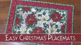 EASY Christmas Placemats Tutorial  From Start to Finish [upl. by Newob120]