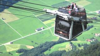 Stanserhorn Funicular amp Cabrio Cable Car [upl. by Nauqet]