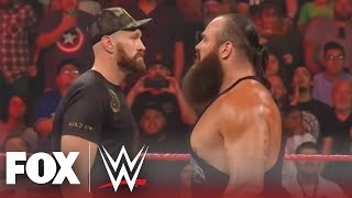 Tyson Fury and Braun Strowman go at it in the ring  MONDAY NIGHT RAW [upl. by Saidnac491]