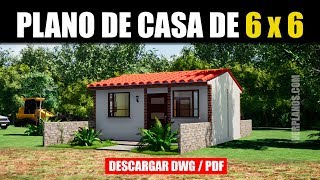 Casa PEQUEÑA ECONÓMICA ¡GRATIS DWG  PDF [upl. by Rafaj]