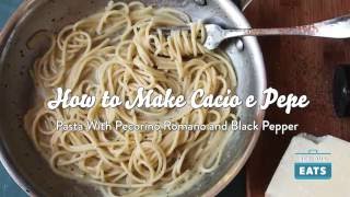 How to Make Cacio e Pepe Pasta With Cheese and Black Pepper [upl. by Nelyt]