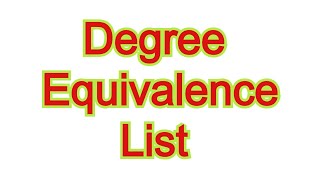 Degree Equivalence List HEC PPSC FPSC KPKPSC AJKPSC SPSC [upl. by Tteltrab]