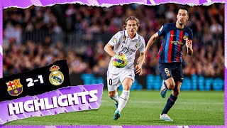 HIGHLIGHTS  FC Barcelona 21 Real Madrid  LaLiga 202223 [upl. by Ilise]