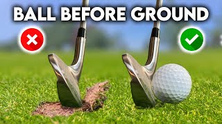 How to Hit Golf Ball First Then the Ground PERFECT contact every time [upl. by Aihsemek]