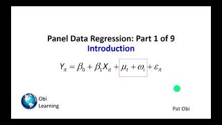 Panel Data Regression 1of9  Introduction [upl. by Dahij582]