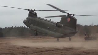 Chinook helicopter dust landings  compilation [upl. by Asyl]