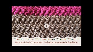 Tutoriel Crochet  écharpe torsadée et douillette facile à faire [upl. by Griffie309]