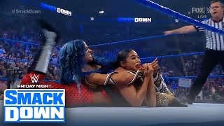 Sasha Banks turns on Bianca Belair after tag team victory  FRIDAY NIGHT SMACKDOWN  WWE ON FOX [upl. by Kerrin]