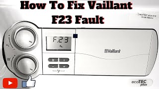 Day In My Life as A Plumber How to fix Vaillant boiler F23 Fault [upl. by Munson389]