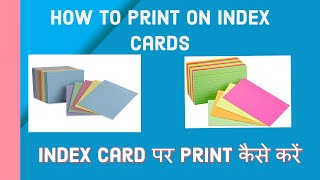 How to print on index cardHow to print on small size paper [upl. by Assilanna445]