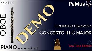 Domenico Cimarosa Oboe Concerto in C major  piano accompaniment 442Hz [upl. by Aytac]