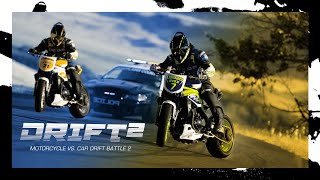 ICON  Motorcycle vs Car Drift Battle 2 [upl. by Ferwerda889]