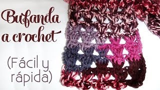 Cómo tejer Bufanda a crochet fácil y rápida [upl. by Norraf]