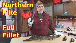 Cleaning A Northern Pike Boneless  Full Fillet Method [upl. by Nylcaj]