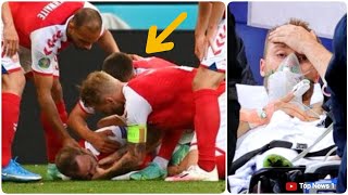 Danish star Christian Eriksen collapses on field during Denmark vs Finland match Euro 2020 [upl. by Ytsanyd]