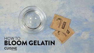 How to Bloom Gelatin  Cuisine at Home [upl. by Brigid]