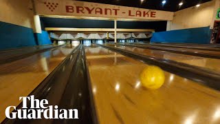 Onetake drone video of Minnesota bowling alley goes viral [upl. by Grunenwald]