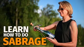 How to Do Sabrage Open Champagne Bottle With Sabre [upl. by Delia]