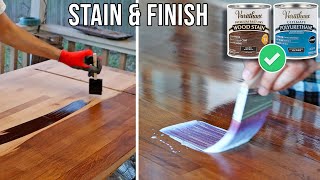 Stain amp Finish Wood Like A Pro Step By Step  Tips amp Tricks [upl. by Ximena]