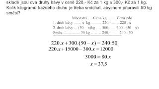 Slovní úlohy  směsi [upl. by Argella]