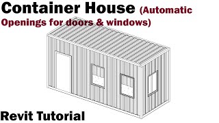 Revit Tutorial  Container House Wall Command [upl. by Egroj940]