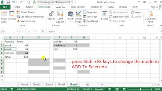 How to Select Non Adjacent Cells in Excel [upl. by Sascha]