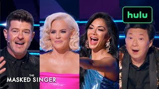 Which Judge is the Best Guesser Jenny Ken Nicole or Robin  The Masked Singer  Hulu [upl. by Howund]