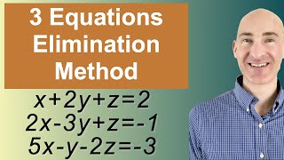 Solving Systems of 3 Equations Elimination [upl. by Lisa]