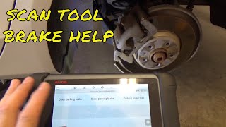 Replacing the Rear Brakes using Autel Scan Tool MS906BT VW Audi Part 3 of 3 [upl. by Frayne]