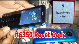 itel it6350 Reset Code  How To Unlock Password code Factory Reset code it5063  Incorrect Password [upl. by Illac]