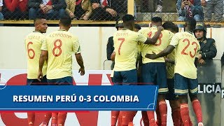 Perú vs Colombia 03 goles y resumen del partido preparatorio Copa América 2019 [upl. by Syl]