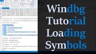 Windbg tutorial  loading symbols [upl. by Anawed]