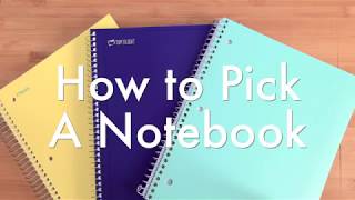 How To Pick A Notebook Back to School Supplies [upl. by Namad775]