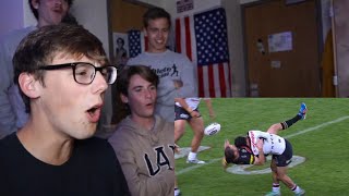 NFL FANS React to Hardest Rugby Hits [upl. by Cilegna]