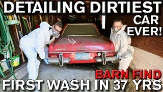 Detailing Dirtiest Car Ever First Wash in 37 Years Mercedes 280 SL [upl. by Susy]