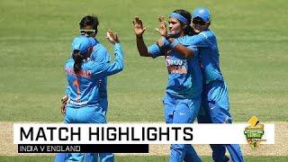 Kaur guides India to finalover win  CommBank T20 INTL TriSeries [upl. by Hendon860]